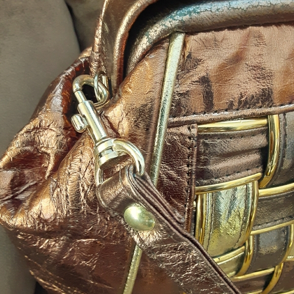 Bronze and gold handbag - Picture 4 of 8